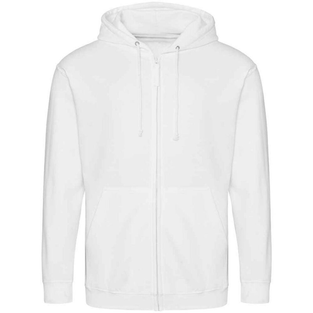 Awdis Mens Full Zip Hoodie / Arctic White